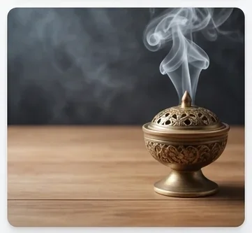 Traditional incense with delicate smoke